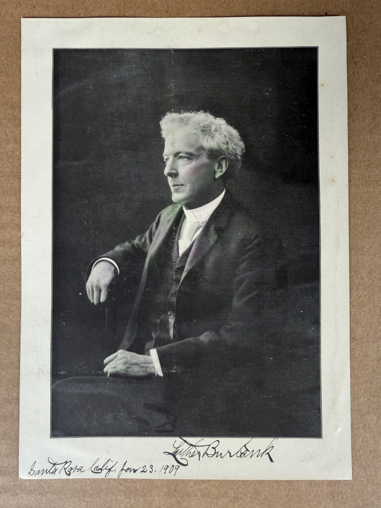 1909 Luther Burbank Signed Bookplate Portrait
