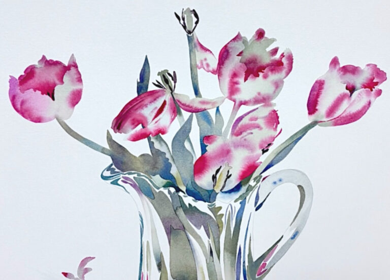 Susan Van Campen watercolor, grandview auctions